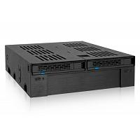 Icy Dock ExpressCage 2x2.5" SATA / SAS SSD Mobile Rack + 3.5" Slot for External 5.25" Bay